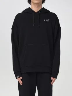 Felpa con cappuccio in cotone con maxi grafica