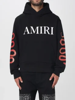 Felpa con cappuccio in cotone stampata Amiri