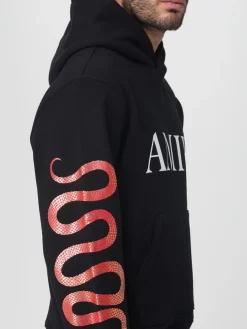 Felpa con cappuccio in cotone stampata Amiri