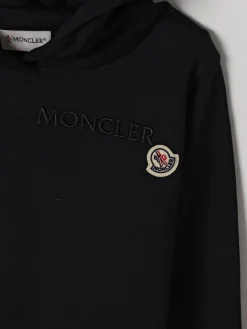 Felpa con cappuccio in cotone con logo Moncler