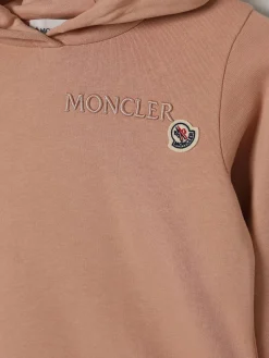 Felpa con cappuccio in cotone con logo Moncler