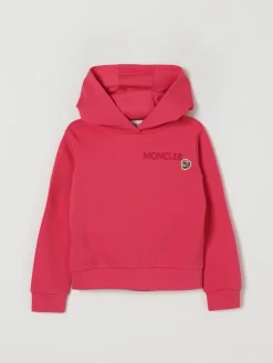 Felpa con cappuccio in cotone con logo Moncler