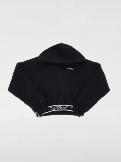 Felpa con cappuccio in cotone con logo Off-white Kids