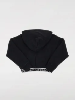 Felpa con cappuccio in cotone con logo Off-white Kids