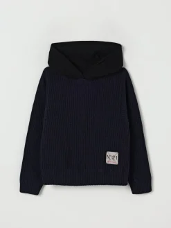 Felpa con cappuccio in maglia di misto lana N° 21