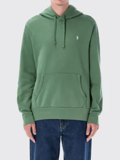 Felpa con cappuccio in misto cotone con logo Pony Polo Ralph Lauren