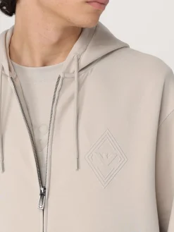 Felpa con cappuccio in misto cotone Emporio Armani