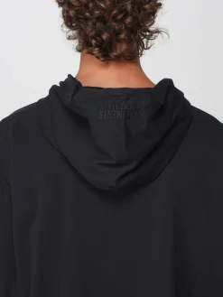 Felpa con cappuccio over in cotone con logo Vetements