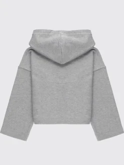 Felpa con cappuccio stampata in cotone Moschino