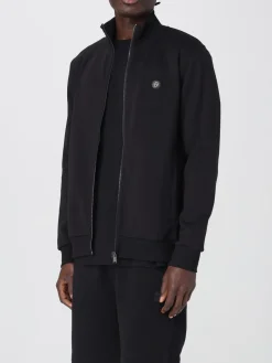 Felpa con zip in cotone Boss