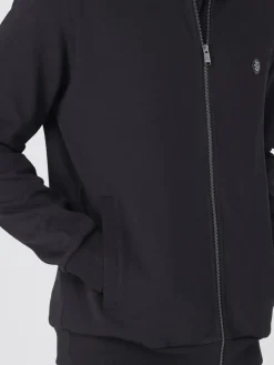 Felpa con zip in cotone Boss