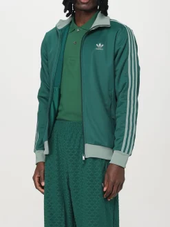 Felpa con zip in misto cotone Adidas Originals