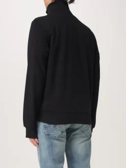 Felpa con zip Oval D Diesel in cotone