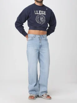 Felpa crop con logo Recto in cotone