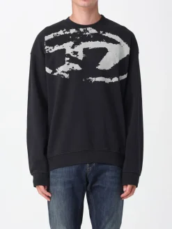 Felpa Diesel in cotone con maxi logo Oval D