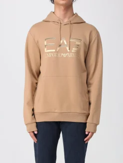 Felpa EA7 in cotone con cappuccio