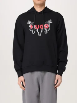 Felpa Hugo in cotone con stampa logo