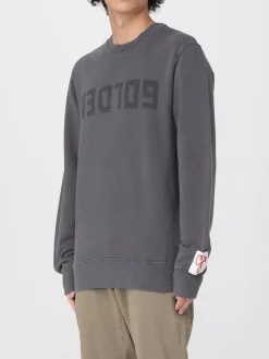 Felpa in cotone con logo Golden Goose