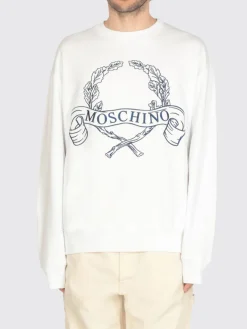 Felpa in cotone con logo Moschino Couture