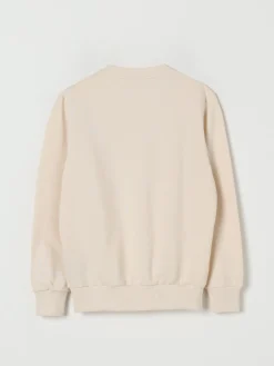 Felpa in cotone con stemma ricamato Balmain