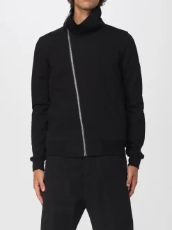 Felpa in cotone con zip asimmetrica Rick Owens