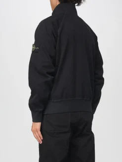 Felpa Panama in cotone organico con logo Stone Island