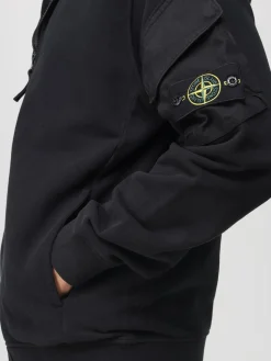 Felpa Stone Island in cotone con zip