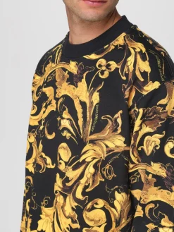 Felpa Versace Jeans Couture in cotone con stampa Versace Baroque