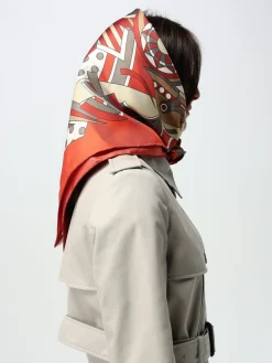 Foulard Carousel Burberry in seta stampata