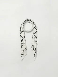 Foulard Emporio Armani in seta stampata a quadretti