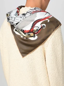 Foulard Westmister Burberry in seta stampata