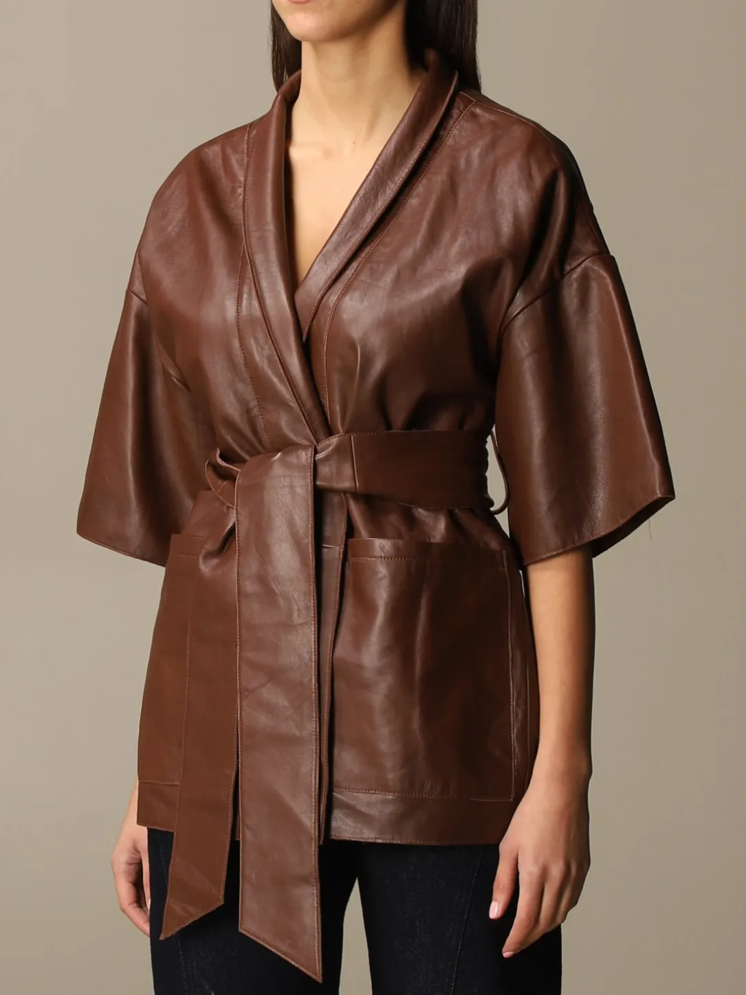 Giacca a vestaglia L'autre Chose in pelle