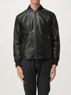 Giacca biker Emporio Armani in pelle