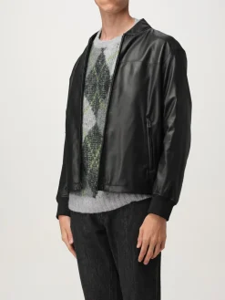 Giacca biker Emporio Armani in pelle