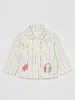Giacca camicia a righe Stella McCartney Kids