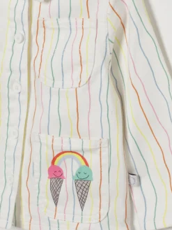Giacca camicia a righe Stella McCartney Kids