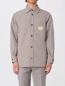 Giacca camicia con logo Emporio Armani in nylon