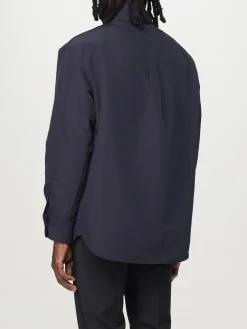 Giacca camicia con logo Emporio Armani in nylon