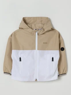 Giacca con cappuccio e logo Boss