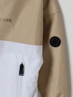 Giacca con cappuccio e logo Boss