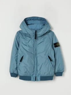 Giacca con cappuccio in nylon Stone Island Junior
