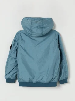 Giacca con cappuccio in nylon Stone Island Junior