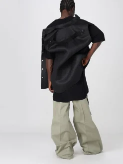 Gilet a camicia in lino Rick Owens