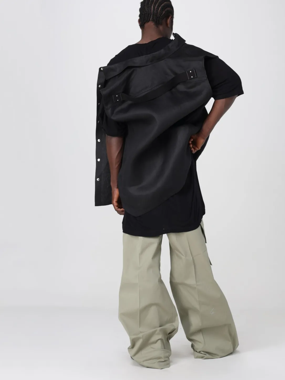 Gilet a camicia in lino Rick Owens