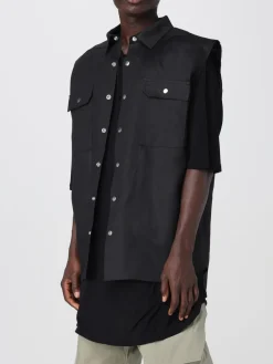 Gilet a camicia in lino Rick Owens