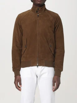 Giubbotto Baracuta in pelle scamosciata