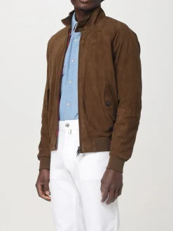 Giubbotto Baracuta in pelle scamosciata