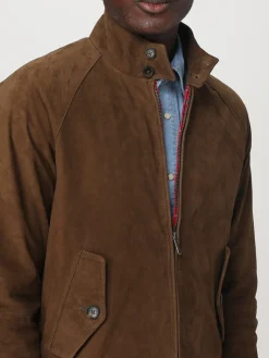 Giubbotto Baracuta in pelle scamosciata