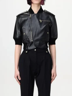 Giubbotto biker Versace Jeans Couture in pelle