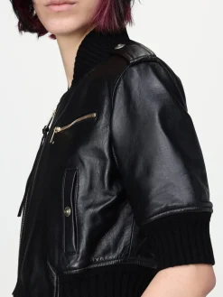 Giubbotto biker Versace Jeans Couture in pelle